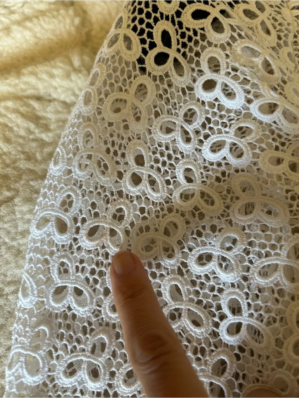 CHANEL 2018 Greece Ivory Lace Long-Sleeve Blouse 38